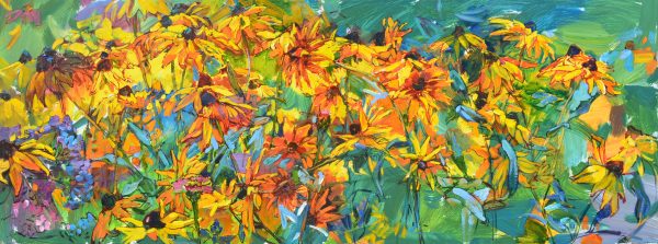 Yellow summer flowers - ukrainian painting