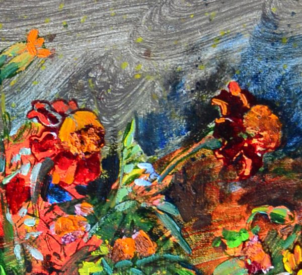 Осенние цветы - купить абстрактный натюрморт в Украине