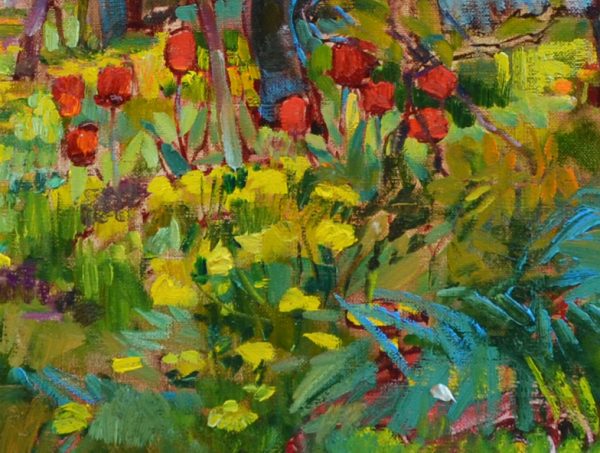 Картина украинского художника- весна в селе