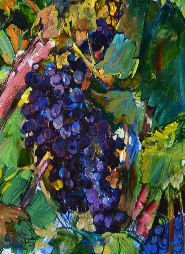 Виноград возле хаты - картина маслом украинского художника