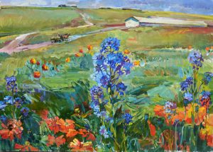 Украинский пейзаж - цветущее поле