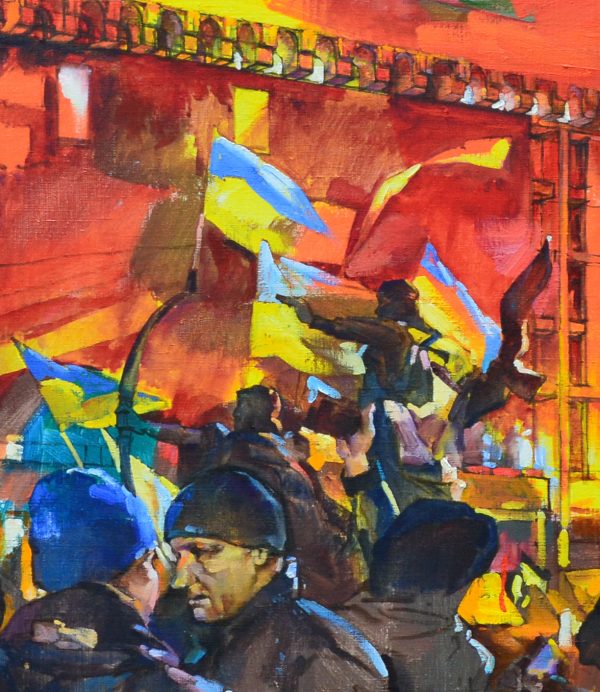 Картина маслом " Майдан Незалежності, початок січня 2014"