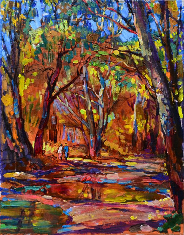 Картина олійними фарбами осінь, картина українського художника осінь